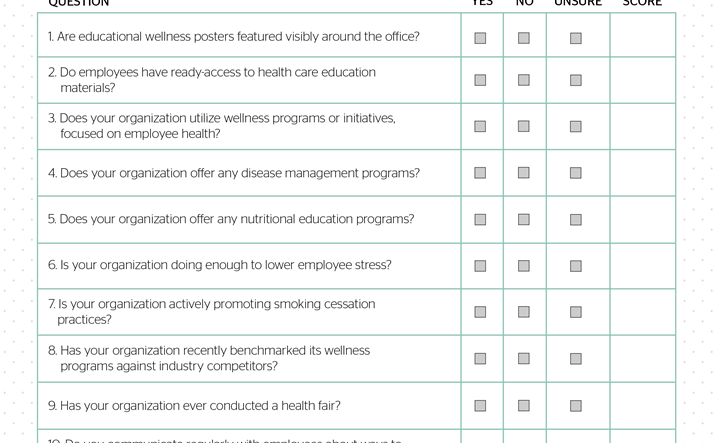 insurance, horst insurance, workplace wellness scorecard, workplace wellness, healthy employees