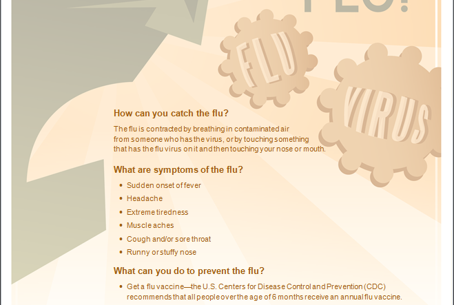insurance, horst insurance, flu, influenza, shoo the flu, office flu poster
