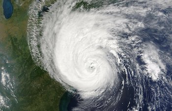 Picture of a hurricane from space