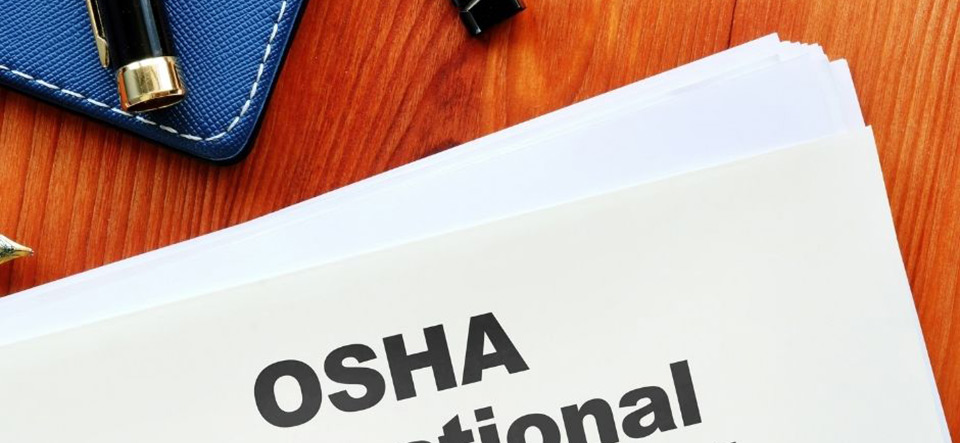 OSHA document on a desk