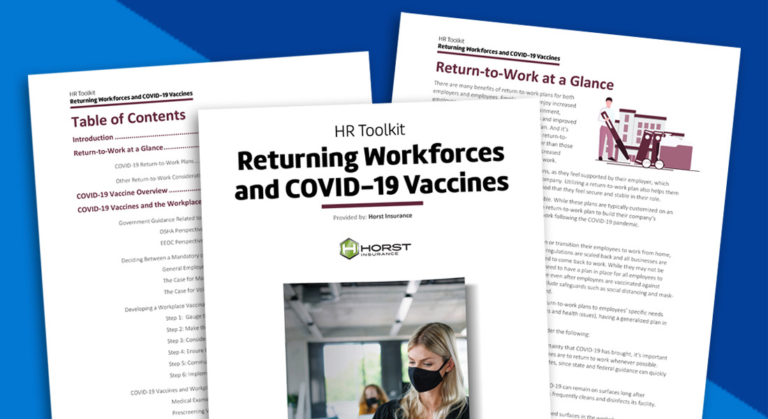 Returning Workforces and COVID-19 Vaccines sample pages