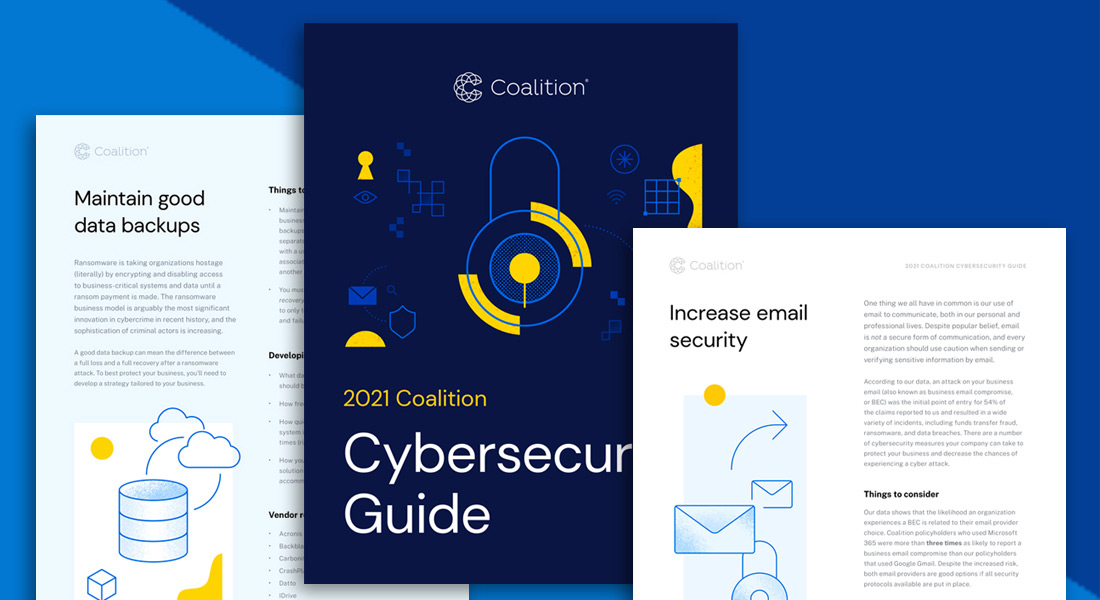 2021 Coalition Cybersecurity Guide cover image