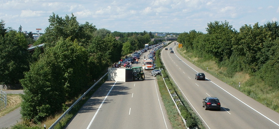 Accident on a highway