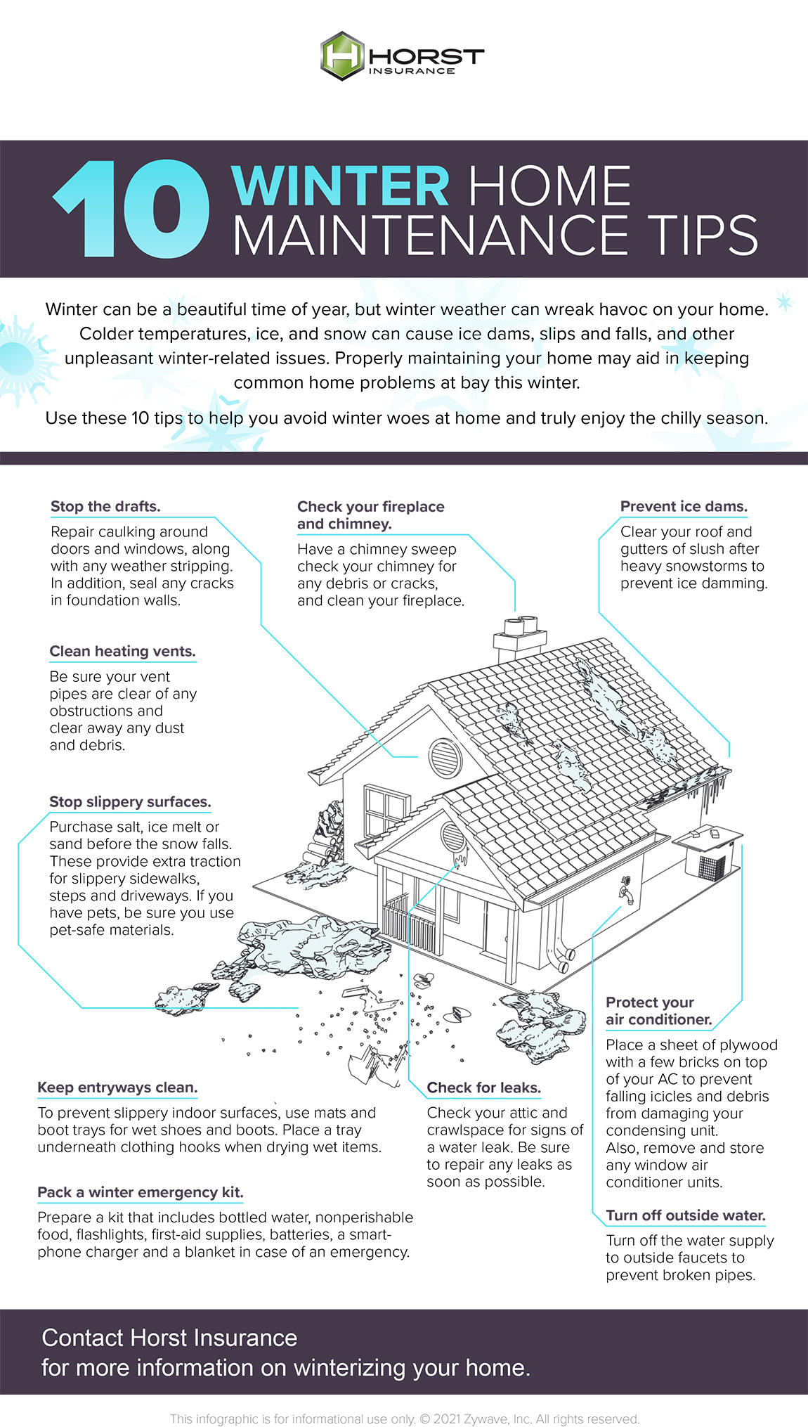 10 winter home maintenance tips infographic