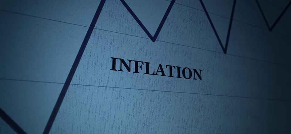 Inflation written on newspaper chart