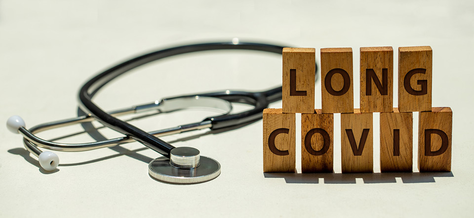 Stethoscope and wooden blocks with wording 