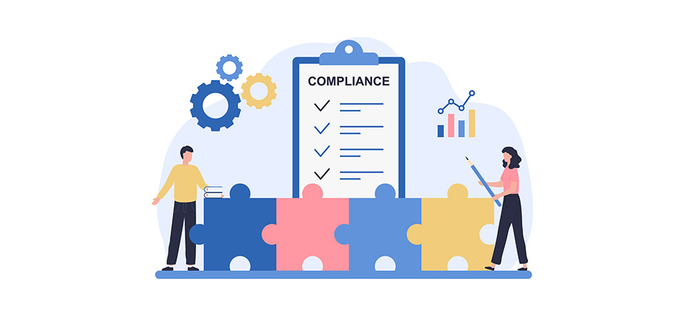 illustration of pieces of compliance fitting together