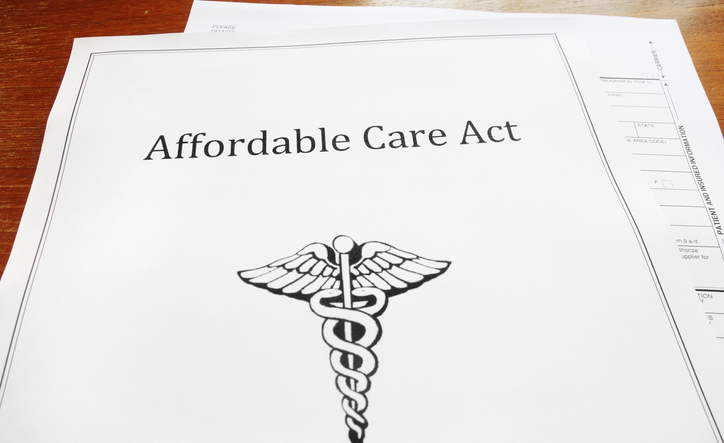 Affordable Care Act / Obamacare document on a desk