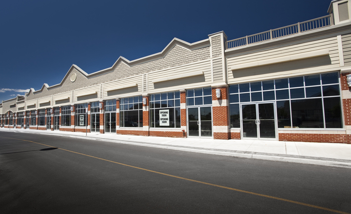 Commercial real estate property exterior location at a mall