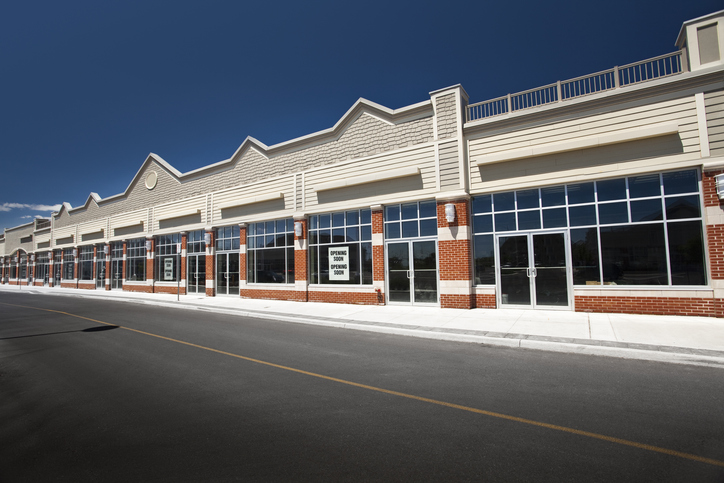 Commercial real estate property exterior location at a mall